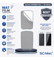 SChitec Garmin GPSMAP 62s Uyumlu Ön Yüzey Mat Hidrojel Ekran Koruyucu