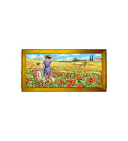 Manzara Temalı Kanvas Tablo 80 x 110 cm Gold Çerçeve