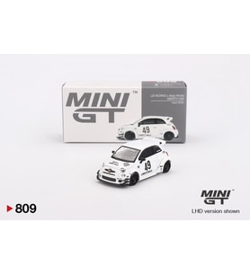 Mini GT LB-WORKS x Abas Works ABARTH 595 Gara White 809 (Çok Renkli)
