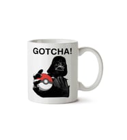 Pokemon Go Darth Vader Gotcha Star Wars White iki Tarafı Baskılı Kupa Bardak