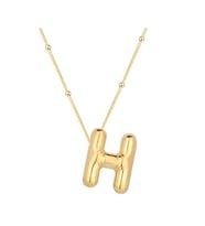 Gümüş Gold Balon H Harfi Kadın Kolye CSR2185067