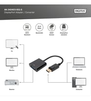 DIGITUS DP-VGA Görüntü Adaptörü 0,15m (AK-340403-001-S)