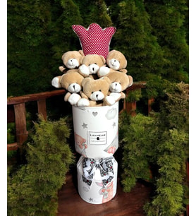 Tatlı Rüyalar Kahverengi Peluş Ayıcık Buketi 45 cm