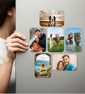 Kişiye Özel Ahşap Fotoğraflı UV Baskılı Magnet