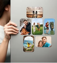 Kişiye Özel Ahşap Fotoğraflı UV Baskılı Magnet