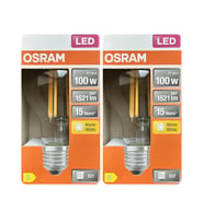 (2 Adet) Ledvance 11W Sarı Işık (2700K) E27 Duylu (Kalın Duy) Filament Led Ampul