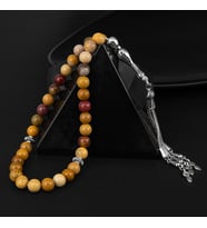 Jasper Doğal Taş Tesbih 33lük - 8mm (Çok Renkli)