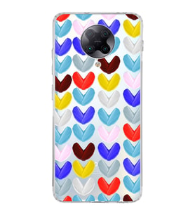 PrintiFy Poco F2 Pro ile Uyumlu Water Color 1  Kamera Korumalı Şeffaf  Kılıf
