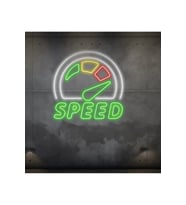 SPEED Yazılı ve Şekilli Neon Tabela