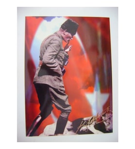 Vatan Bayrak Atatürklü 35X50 Karton Vt508