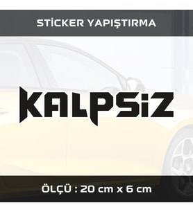 kalpsiz yazı siyah etiket sticker - 2 adet çıkartma araba motosiklet kask atv tablet pc buzdolabı otomobil bilgisayar uyumlu