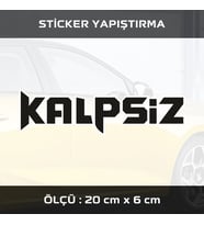 kalpsiz yazı siyah etiket sticker - 2 adet çıkartma araba motosiklet kask atv tablet pc buzdolabı otomobil bilgisayar uyumlu