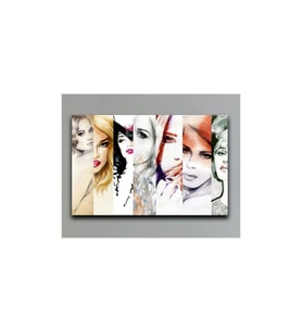 Kadın Yağlı Boya Efektli Tablo - 106899 - 50x70 cm