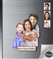Kişiye Özel Aile Ahşap Magnet -28