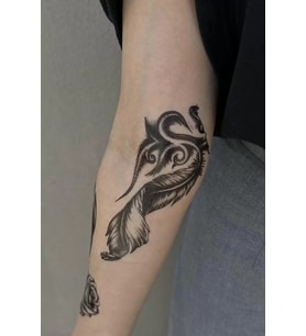 Caş Dekorasyon Tüy Ve Gül Figürlü Geçici Dövme Tattoo