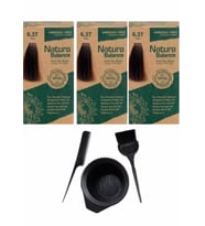 NATURA BALANCE SAÇ BOYASI 6.37 TÜTÜN 3 ADET+SAÇ BOYAMA SETİ