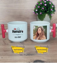 Hemşire Kupa Bardak Fotoğraflı T Kırmızı Kulplu Tıp Bayramı Hediyesi Hemşireler Günü Hediyesi