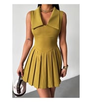 Mini Elbise Model Yazlık Şık Elbise (Yeşil)