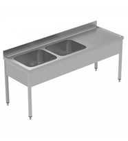 Electrolux Professional 2 Evyeli Tezgah, Evyeleri 600x500 Mm, Damlalığı Sağda - 2100 Mm, Plus GLG2126DXE