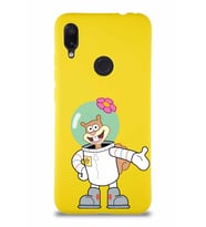 Xiaomi Redmi Note 7 Soft Premier Kapak Sandy Tasarımlı Silikon Kılıf - Sarı (Şeffaf)