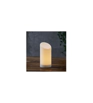 IKEA ADELLOVSKOG beyaz 16 cm LED'li blok mum (SarıBeyaz)