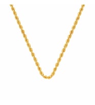 Altın Burma Halat Zincir 65 cm