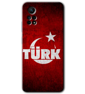 Redmi Note 12 Pro 4G Kılıf HD Desen Baskılı Kılıf - Ayyıldız Türk
