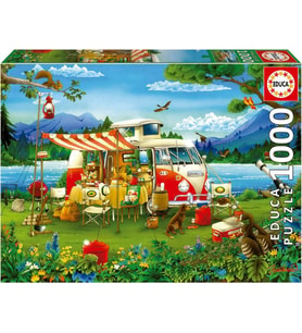 Educa 1000 Parça Harika Kamp Tatili Puzzle - 19922 - Camping Holiday