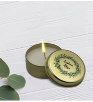BK Gift Kişiye Özel İsimli Gold Metal Kutuda Kokulu Mum-7, Ev Hediyesi, Arkadaşa Hediye, Kokulu Mum