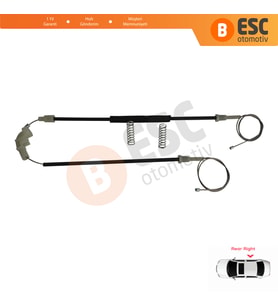 Volvo S40 V40 MK1 644 645 1995-2004 4/5-Kapı 30623453 İçin Elektrikli Arka Sağ Cam Kriko Tamir Seti