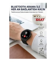 Akıllı Saat Bluetooth Aramalı AMOLED HD Ekran Android iOS Uyumlu 3'lü Kordon Seti