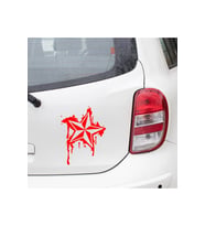 Army Asker Yıldız İçi Efektli Sticker 20 cm Kırmızı Renk