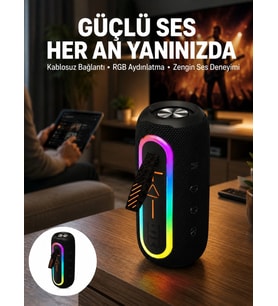 Bluetooth Hoparlör Uzun Pil Ömrü Taşınabilir Yüksek Ses Kaliteli Yeni Nesil