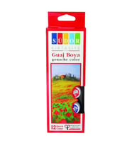 Südor Guaj Boya 12 Renk x 15 ml. Şişe 
