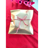 50'li Gold Janjanlı Hediye Paketi - Yapışkanlı - 12 x 17 cm (Kahverengi)
