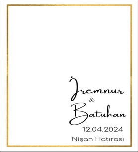 Nişan Hatırası,Nikah Hatırası Kartı 9,5 cm x 15 cm 50 Adet