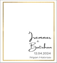 Nişan Hatırası,Nikah Hatırası Kartı 9,5 cm x 15 cm 50 Adet