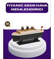 Northcity Titanic Gemi Tasarımlı LED Işıklı Hava Nemlendirici Buhar Efektli Oda Difüzörü - Estetik Dekor ve Sağlıklı Hava