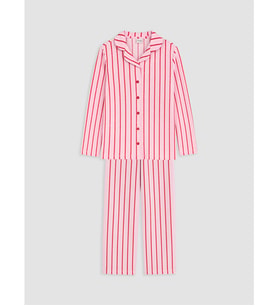 LCW Kids Pembe Gömlek Yaka Kız Çocuk Pijama Takım