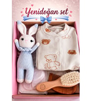 Yenidoğan Bebek Hediye Kutusu Oyuncaklı Premium Erkek Bebek Set