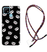 Realme C11 C21 C21Y C25Y C11 2021 Kılıf Boyun Asklı Rasta Silikon Panda Suratları 1773
