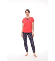 Pijadore 1448 Kadın Kısa Kollu Manşetli Pijama Takım