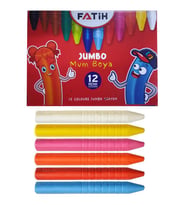 Jumbo Mum Boya 12 Li 1 Paket 12 Renk Jumbo Mumboya Elleri Kirletmeyen Yıkanabilir Silinebilir Karton Kutu