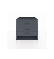 Kronos Şifonyer 3 Çekmeceli 88x59x96 Antrasit-Antrasit