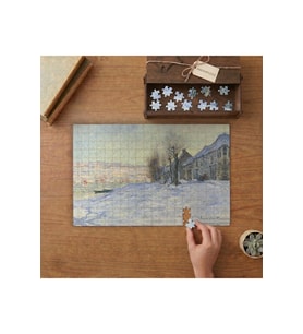 Lavacourt Kar Altında Claude Monet Tasarımı 240 parça Ahşap Puzzle Ahşap Kutuda MP06420