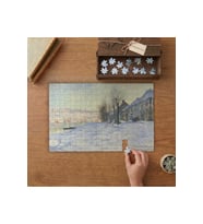 Lavacourt Kar Altında Claude Monet Tasarımı 240 parça Ahşap Puzzle Ahşap Kutuda MP06420