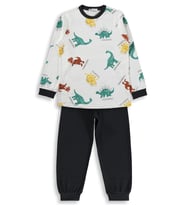 Civil Boys Dinozor Baskılı 6-9 Yaş Pijama Takımı - Gri