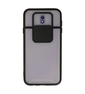 Northcity Samsung Galaxy J7 Pro / J730 Kılıf Palm Buzlu Kamera Sürgülü Silikon - Siyah