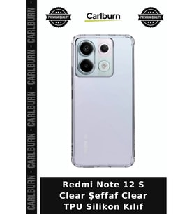 Redmi Note 12 S Clear Şeffaf Clear TPU Silikon Kılıf Telefon Koruma Cep Kılıfı Mobil Aksesuar