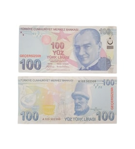 Geçersiz Şaka Düğün Parası Sahte Para 100 Adet Oyun Parası 100 TL (Mavi)